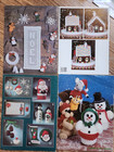 4 Books Vintage Christmas Crochet Snowmen  Santas -- Dozens Of Designs 