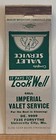 Imperial Valet Service University City Mo Missouri Vintage Matchbook Cover