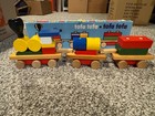 Vintage Mid Century Modern Tofa Wooden Train Made In Czechoslovakia