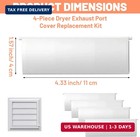 4 Pack Dryer Vent Flap Cover Replacement Plastic Outdoor Exhaust Vent Panel