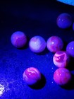 Lot Of 12 Vintage Shooter Marbles -  89 -  94  Jabo Classic Uv Cadium  red  