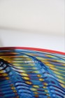 Signed Bertil Vallien Kosta Boda Sweden Art Glass Charger Bowl 14    7070555