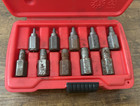 Snap-on Tools Rex10b 10pc Screw Extractor Set 1 8      13 32    Drills - Used
