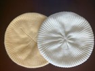 Set Of Two Vintage Berets In Acrylic Color  Cream-white Color  One Size