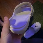 Jordan Men s White Jumpman Logo Slide Sandals Us 7 D Slip-on Synthetic