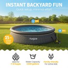 Funsicle 15  X 36  Quickset Inflatable Ring Top Outdoor Above Ground Pool W pump