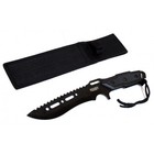 12   Hunting Knives Steel Blade Silver   Black Knife Nylon Sheath