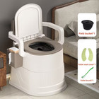 Bedside Commode Portable Toilet For Adults With Arms For Elderly And Disabled
