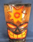 Tiki Mask Hand Carved Wood W  Sun Tropical Island Wall Decor