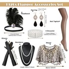 1920s Great Gatsby Accessories Set For Women Headpiece Headband Flapper Costume