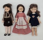 Lot Of 3 Vintage 8    Vogue Ginny Dolls Vinyl Sleepy Eye Made In 1977 Hong Kong