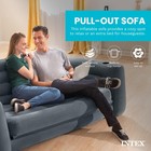 Intex Inflatable Pull-out Sofa  Velvety Surface  2-in-1 Queen Sofa  Grey 