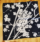 4 Vera Neumann Napkins Black And White Mod Floral With Branches  1970 s