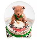 Mackenzie Childs Holly Bear Snow Globe New In Box Courtly Check