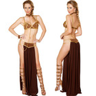 Princess Leia Slave Cosplay Costume Sexy Halloween Carnival Dress Bra Outfit