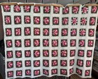 Vintage Handmade Afghan Crochet 3d Pink   White Rose Motif Throw Blanket 70x50   