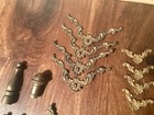 Assorted Antique Ornate  Escutcheons Metal Hardware Brass bronze Pulls Finials