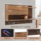 Magnetic Mail And Key Holder For Wall Fridge Wooden Mail Organizer With 4 Key   