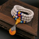 2pcs 108 Prayer Tibetan Buddhist Bodhi Beads Mala Bless Bracelet Necklace
