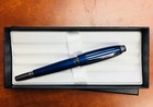 Cross Dubai Blue Lacquer chrome Trim  m  Nib Fountain Pen
