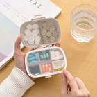 1pc 8 Grid Travel Pill Box Organizer Seal Ring Medicine Storage Case - New