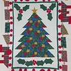 Vtg Handmade Quilted Christmas Blanket Throw Trees Trains Gifts Holly 54  X 48 