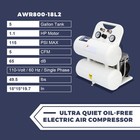 Portable Ultra Quiet Oil-free Air Compressor 115 Psi Max W  4cfm 2 5 Gallon Tank