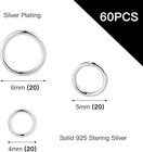 Sterling Silver Jump Rings For Jewelry Making 4mm 5mm 6mm 925 Sterling Silver   