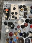 Button Lot  15 Old Estate Mixed Variety Vintage Antique Sewing Lucite  Metal