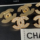 Chanel Cc Lot 2 Button Buttons 16x22 Mm 0 63x0 87 Inch Vintage Designer Stamped