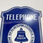 Telephone Bell System Business Office Porcelain Vintage Sign New England 12x10 5