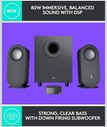 Logitech Z407 Bluetooth Computer Speakers Subwoofer Wireless Control - Black-ob