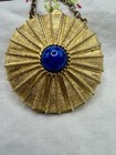 Est  e Lauder 1973  empire Collection  Solid Perfume Compact Necklace With Chain 