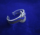 Sterling Silver Eagle Cuff Bracelet  Adjustable Handmade Jewelry