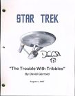 3 Star Trek Scripts  The Trouble With Tribbles  Autographed  By David Gerrold