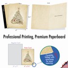 10 Assorted Merry Christmas Note Cards Pack - Retro Tannenbaum