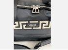Versace Fragrances Black Duffle With Silver Tone Zipper Travel Overnight Bag New