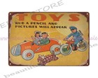1942 Toys Rub A Pencil Metal Tin Sign Nostalgic  Metal Reproductions Wall Decor