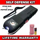 Tactical 999 Mv Rechargeable Led Flashlight Defense Stun Gun   Pepper Spray Pink