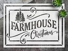 Farmhouse Christmas Tree Home Decor Reusable Stencil - Stencilair