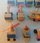 Lot Of 10 Mattel Vintage Wood Toys 1971  72  73 Mattel Plane Helicopter Trucks 
