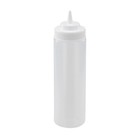 6pcs 24oz Clear Wide Mouth Squeeze Bottles-leakproof Kitchen condiment Dispenser