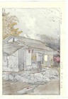Kasamatsu Shiro  okutama House  Japanese Woodblock Print Shin Hanga