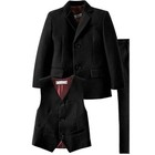 Yuanlu Boys Black 2 Piece Formal Suit Set Blazer Vest Tie Size 4t