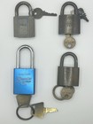 Bundle lot Of 4 Vintage Padlocks With Keys All Work  Collectible