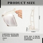 Geelin 10 Pack 5  Gutter Hangers K-style Hidden Roof 5 Inch  White