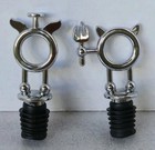 Lot Of 5 Decorative Wine Bottle Stoppers - Murano Art Glass  High Heel  Monogram