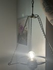 Vintage Milk Glass Ceiling Light Fixture Still Works Great