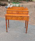 Antique  American Tiger Maple Desk Table Server