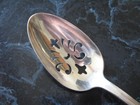 Daffodil Pierced Serving Spoon 1847 Rogers Silverplate 1950 Nomono Ex